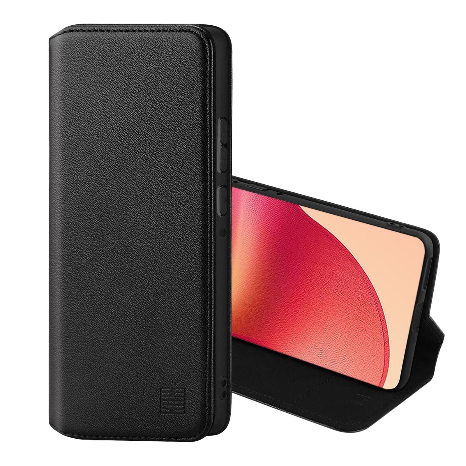 Lederhülle Für Motorola Edge 50 Fusion – Mit RFID-Schutz, Magnetverschluss & Standfuß