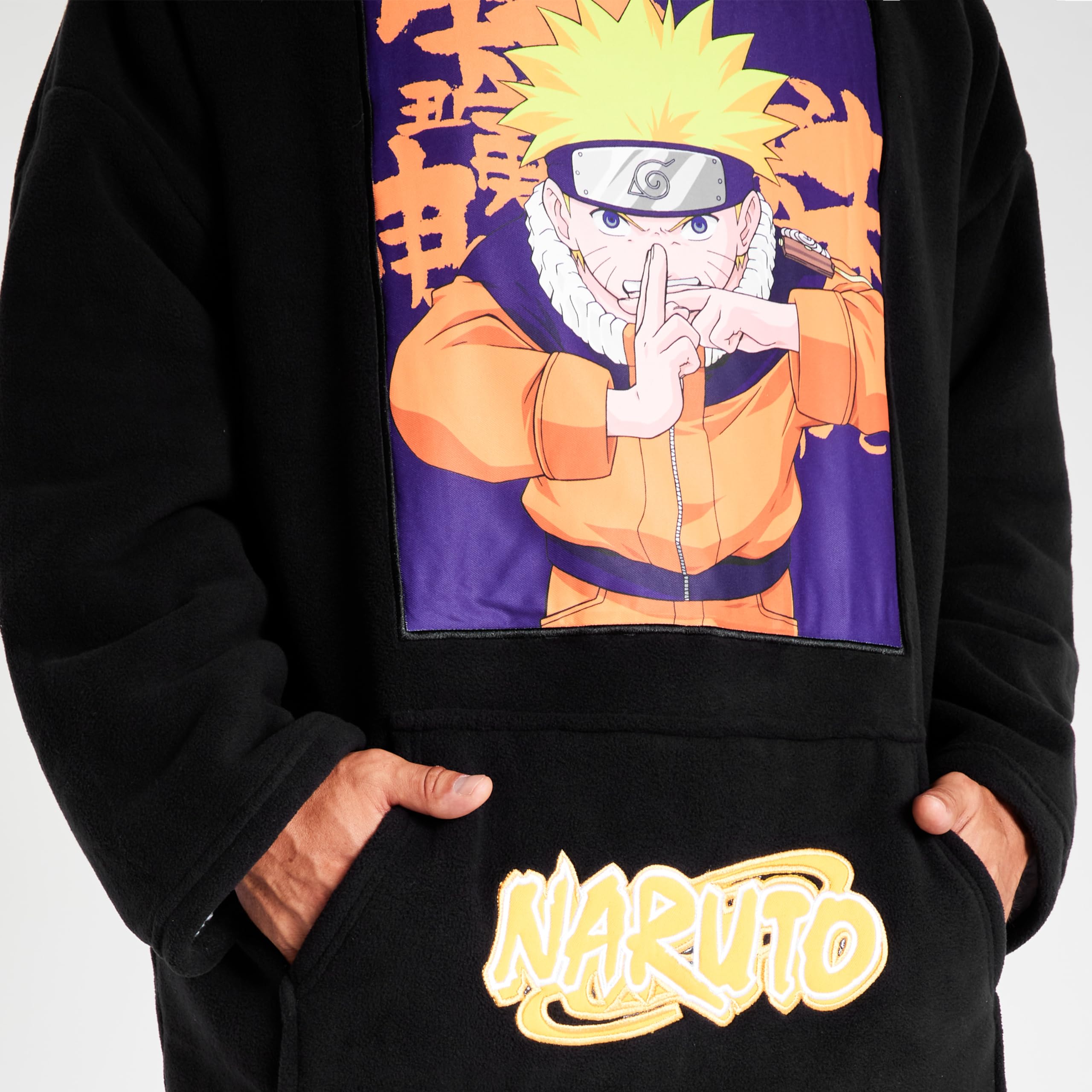 Naruto Felpa Coperta con Cappuccio Uomo - Felpe Oversize di Pile Blanket Hoodie Taglia Unica Gadget Ufficiale