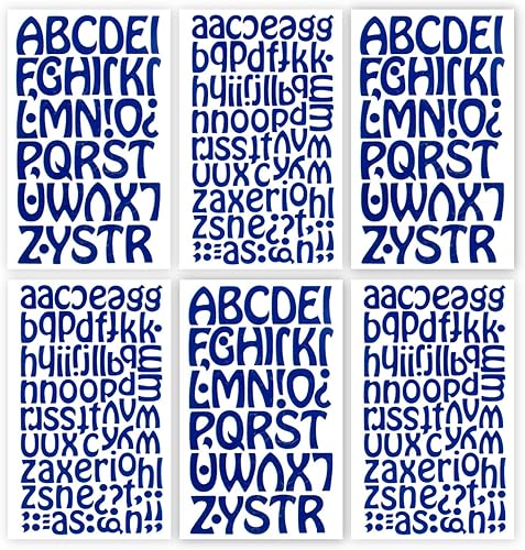 Miniatura 2 de Paquete de bandada de transferencia termoadhesiva de letras frías de 1 12 pulgadas, 6 hojas rojas (rojo, 1 12 pulgadas)