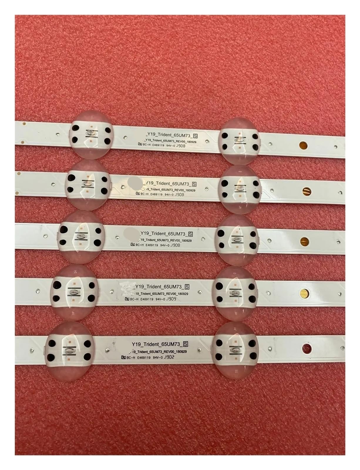 Tira De Retroiluminación LED For Modelos 65" 65UN7100PSA, 65UM7340PVA, 65UM7400PTA, 65UM7400PLB,Compatible For Y19_Trident_ 65UM73_S(5pcs set For 1 TV)