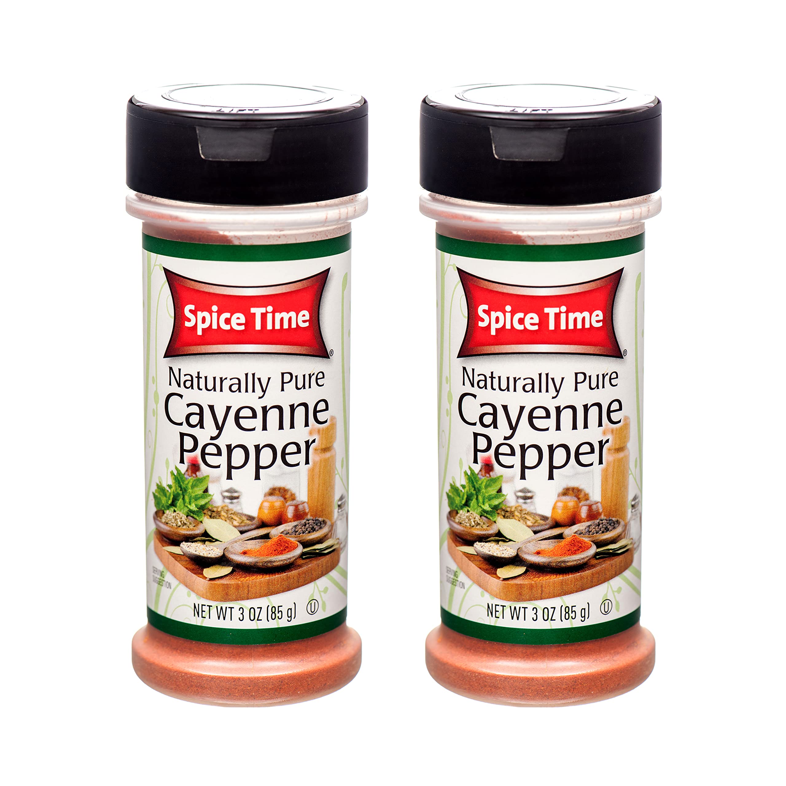 Spice Time Naturally Pure Cayenne Pepper 3 oz. Shakers (2 Pack) BBQ Game Season