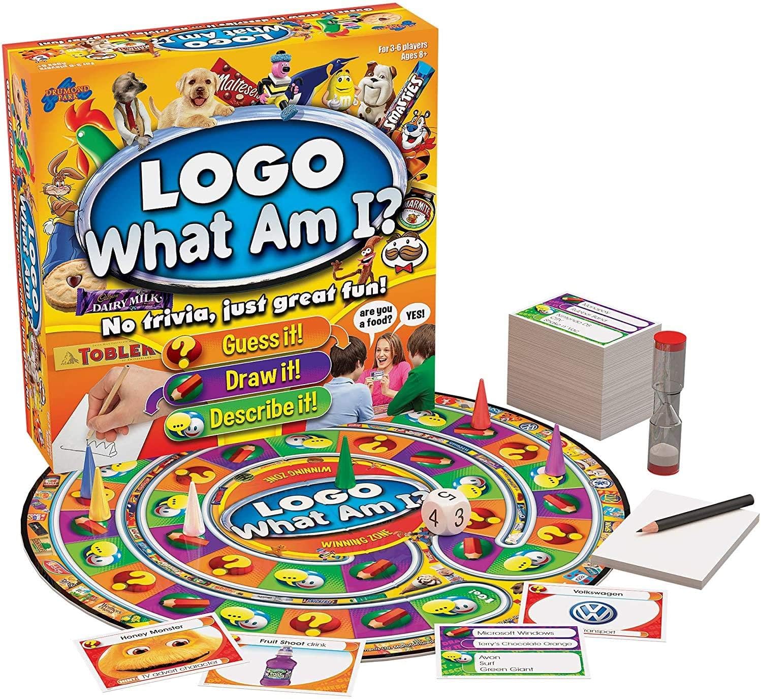 Logo - What am I? Board Game (Guess It, Draw It, Describe It ... No Trivia, Just Great Fun)