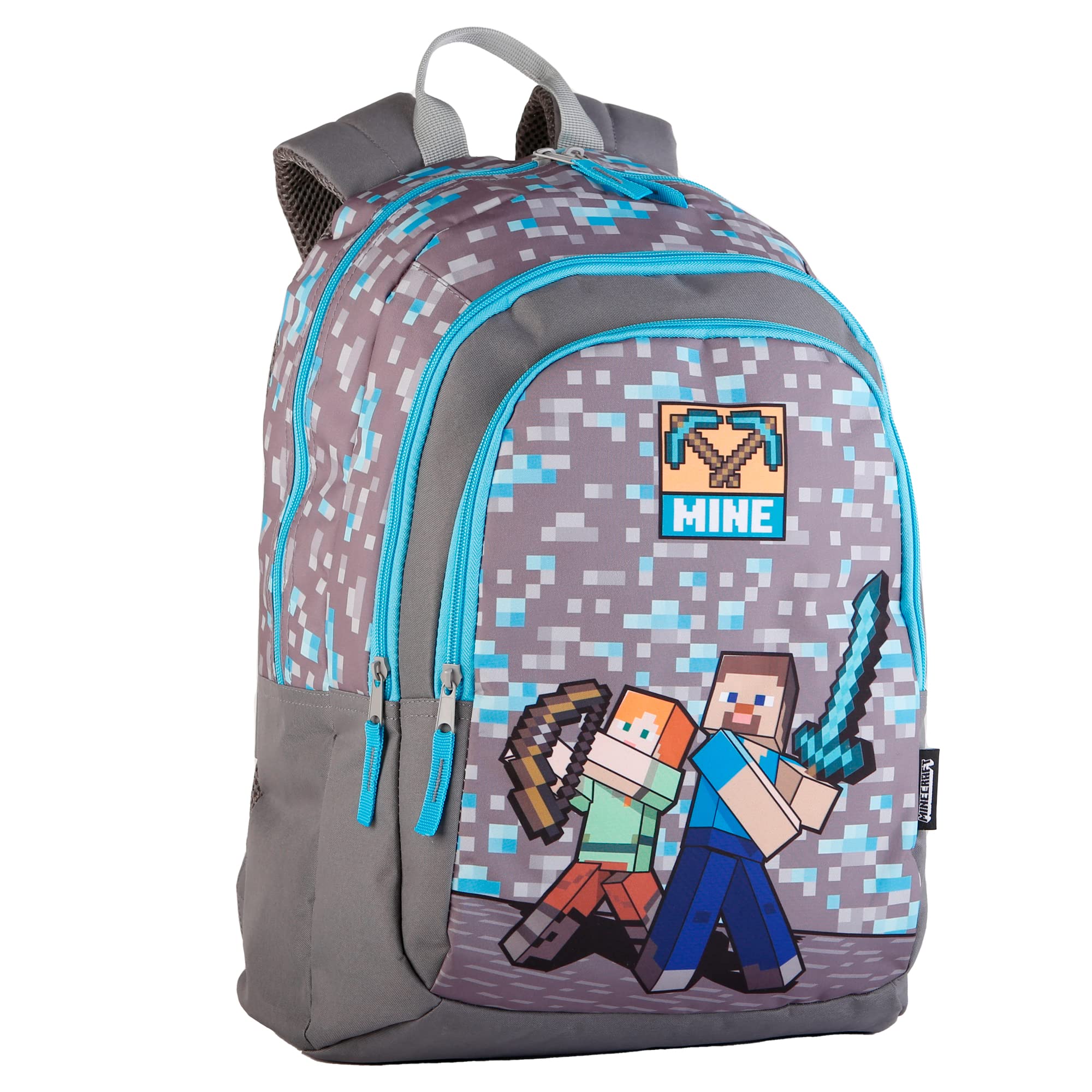 Minecraft Mochila Escolar Warriors, Unisex niños, Multicolor, Grande