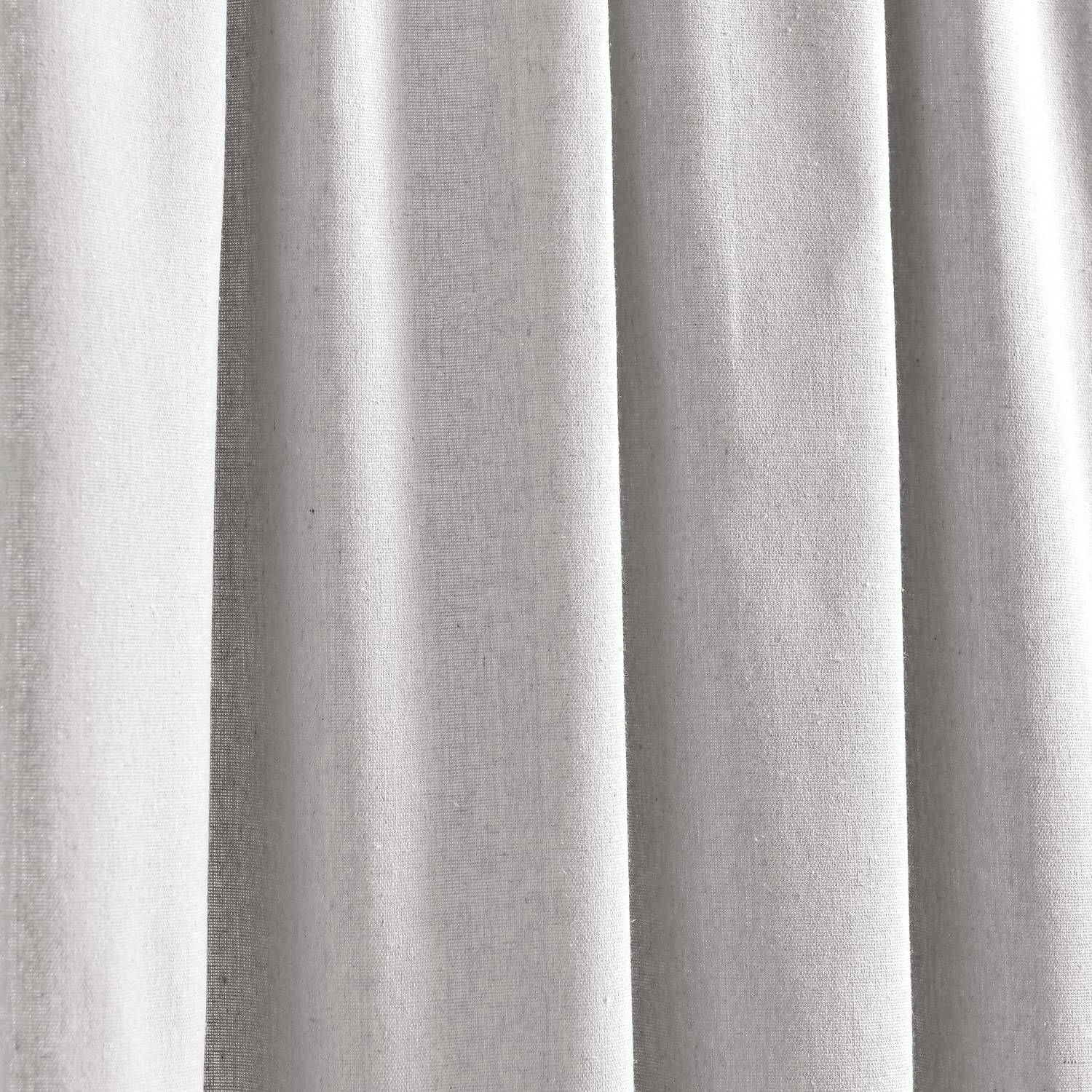 Lush Decor Boho Pom Pom Tassel Linen Window Curtain Panel (Single Panel), 95" L x 52" W, Gray & Black - Image 4