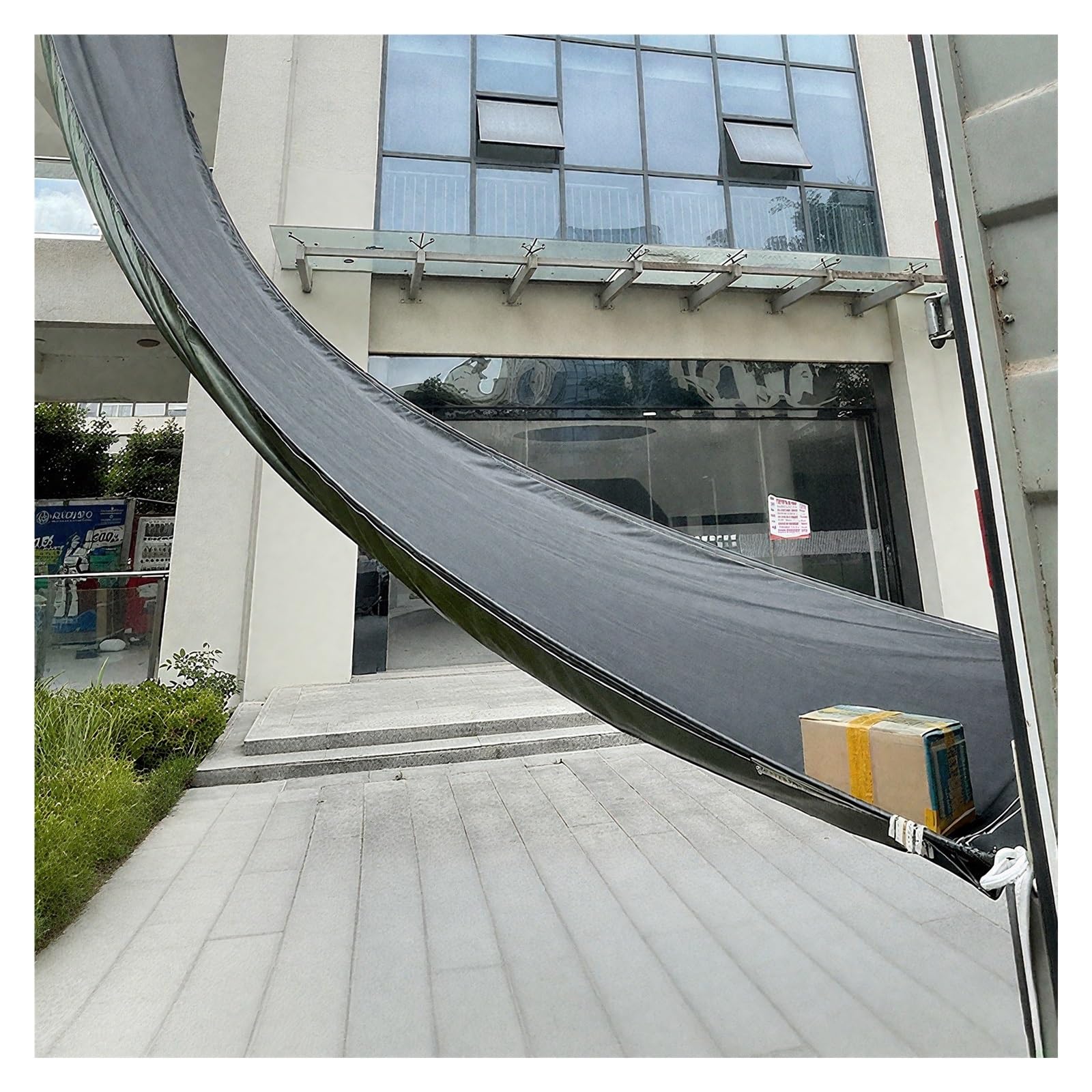 GTHTUHFD Cargo Chute - Heavy Duty Durable Tarpaulin Slide For Efficient Loading & Unloading, Ideal For Freight Handling, 35X2M,Black-6x1.5m