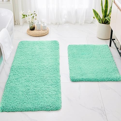 Miniatura 13 de Alfombra de inodoro blanca 22x24, antideslizante, esponjosa, alfombra de piso para baño en forma de U, lavable, alfombra de contorno para inodoro