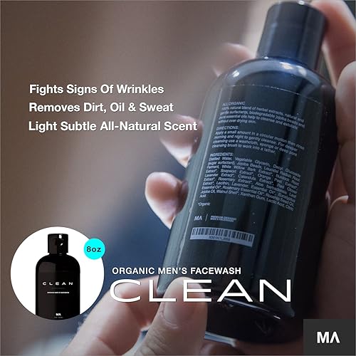 Miniatura 7 de MINAMUL Lavado facial para hombre  Exfoliante orgánico espumoso  Limpiador facial profundo diario para el acné  Seguro para tipos de piel grasa,