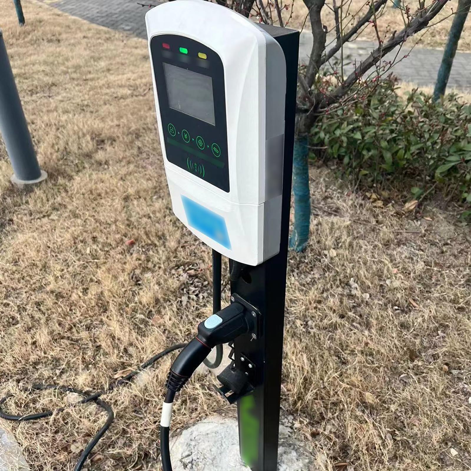 Base di Ricarica per Veicoli elettrici, Supporto di Ricarica per Esterni, Base di Ricarica in Acciaio Inossidabile per Stazione di Ricarica, pila di Ricarica da Pavimento Resistente, Design