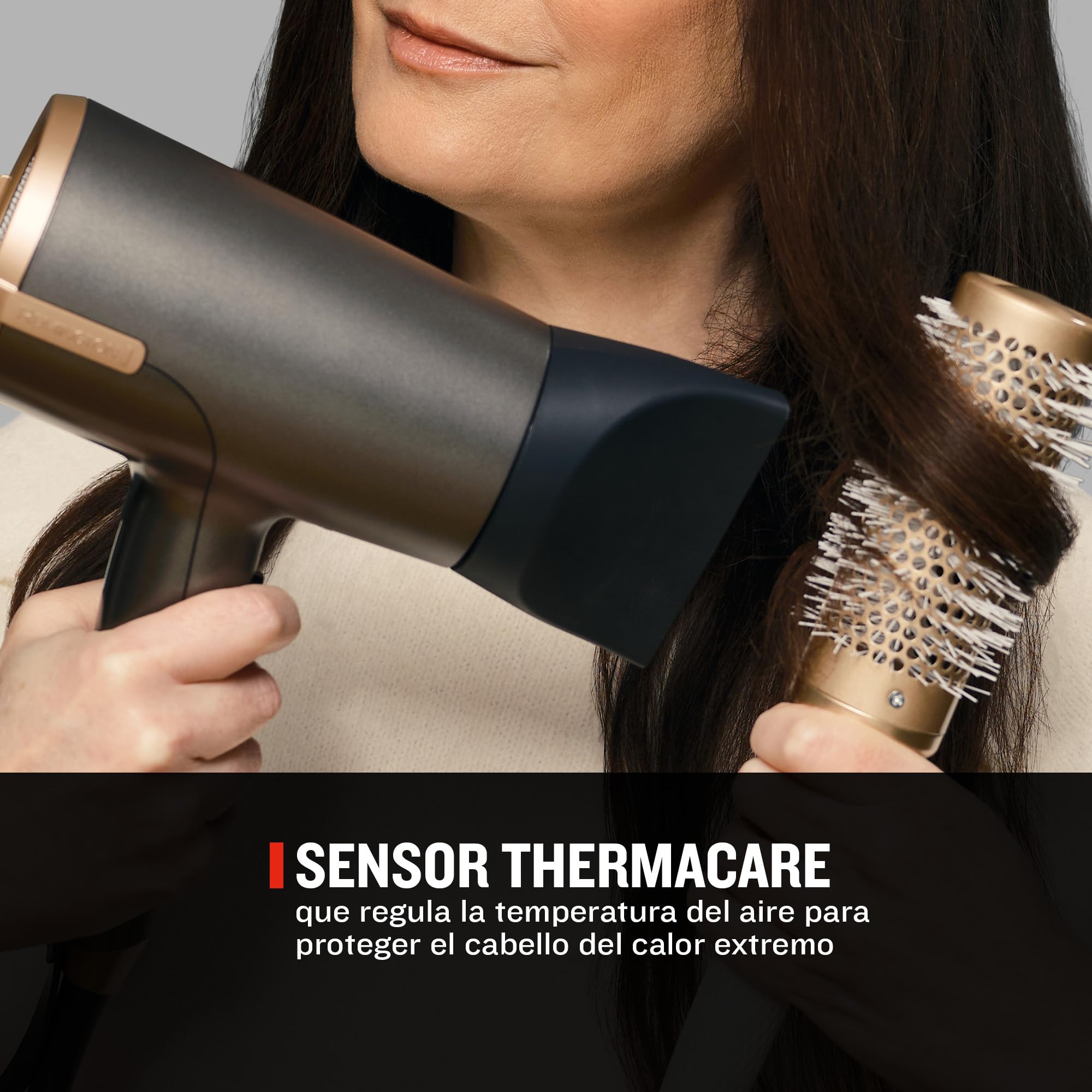 Remington Secador de Pelo Professional ONE, sensor Thermacare para proteger cabello, iónico, 8 ajustes, 4 accesorios, reductor encrespamiento, neceser para guardar, D6078