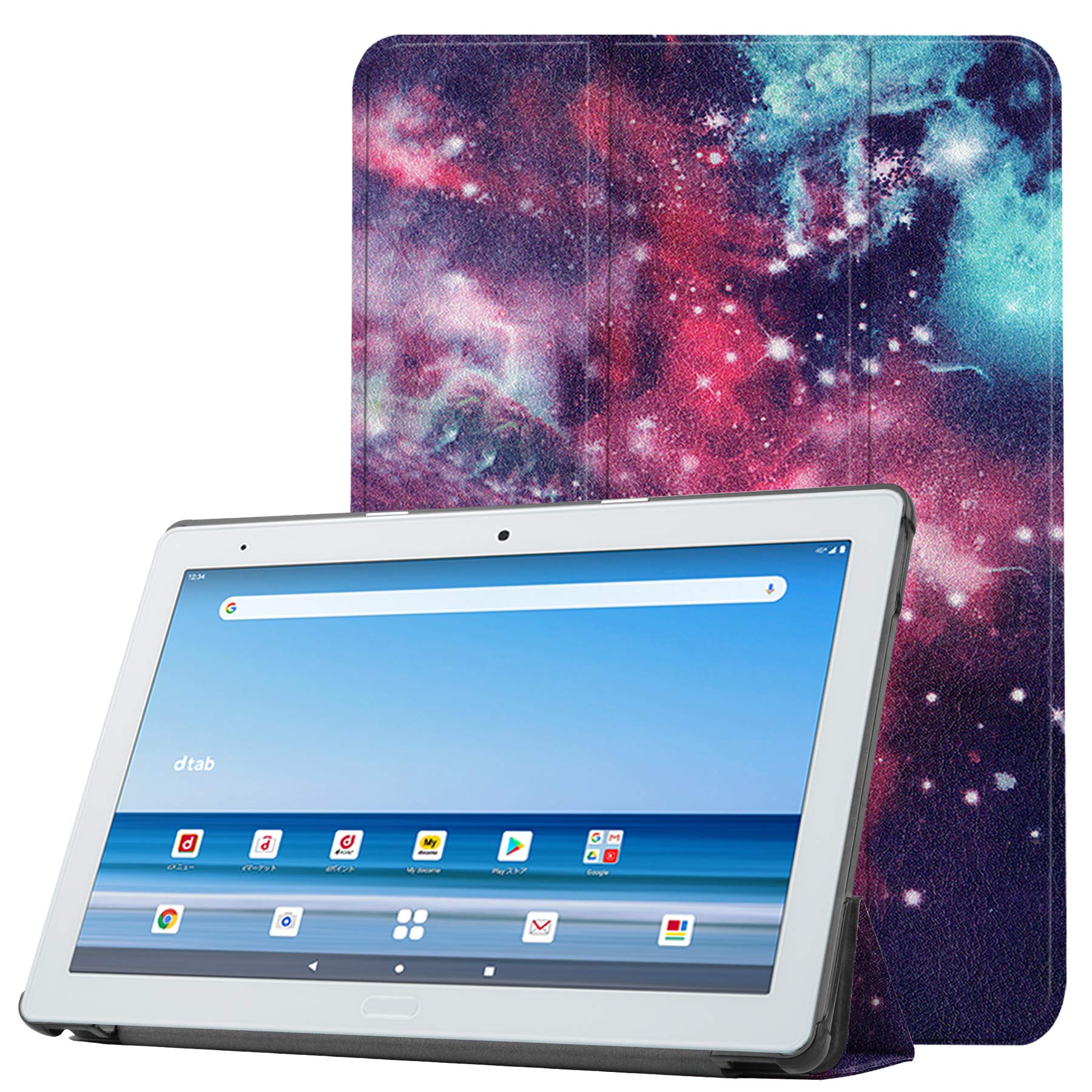 Amazon.co.jp: Docomo Dtab d-41A Case, ELMK, Lightweight, Thin, PU