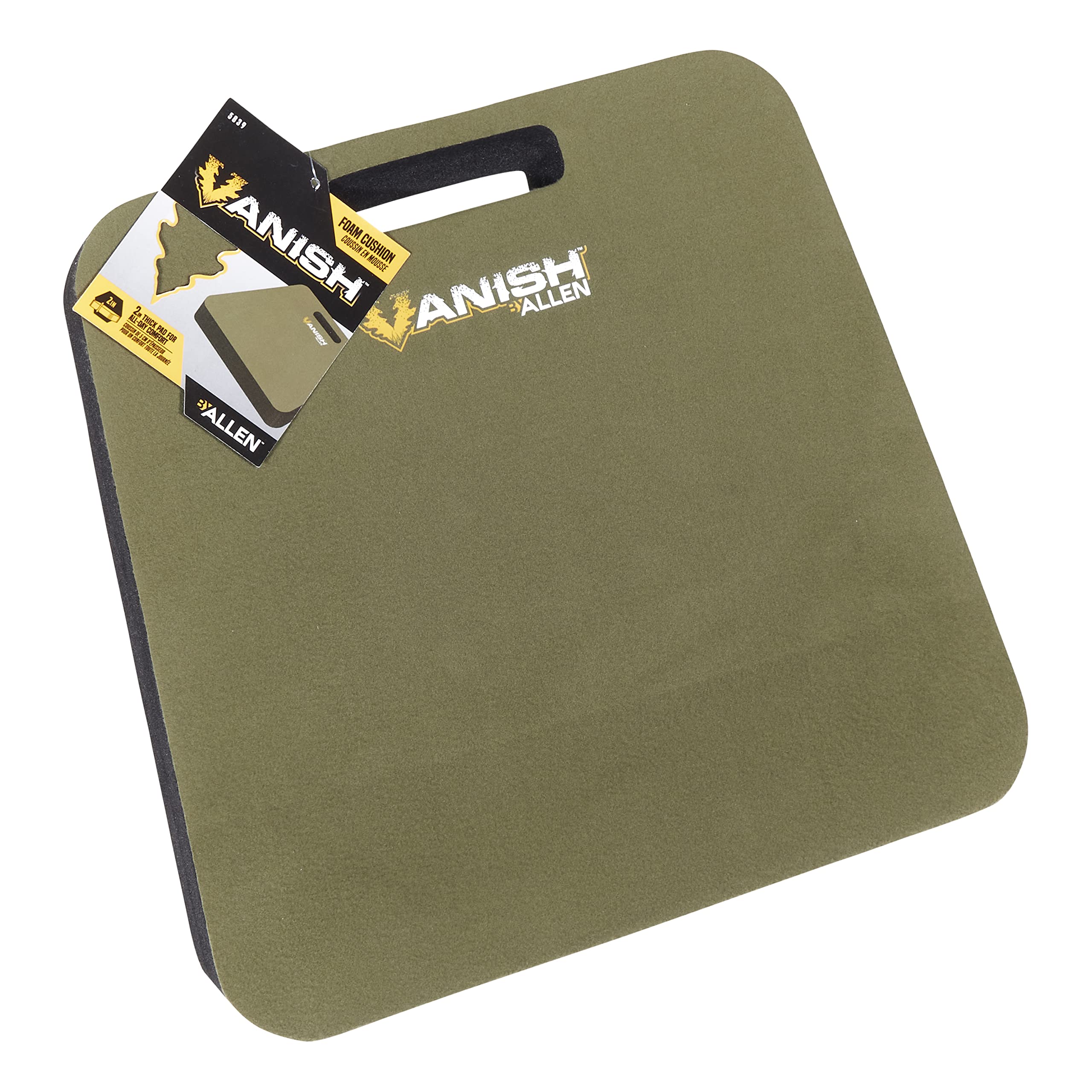 Allen Company Vanish Sitzkissen aus Schaumstoff, 33 x 35,6 x 5,1 cm, Olivgrün