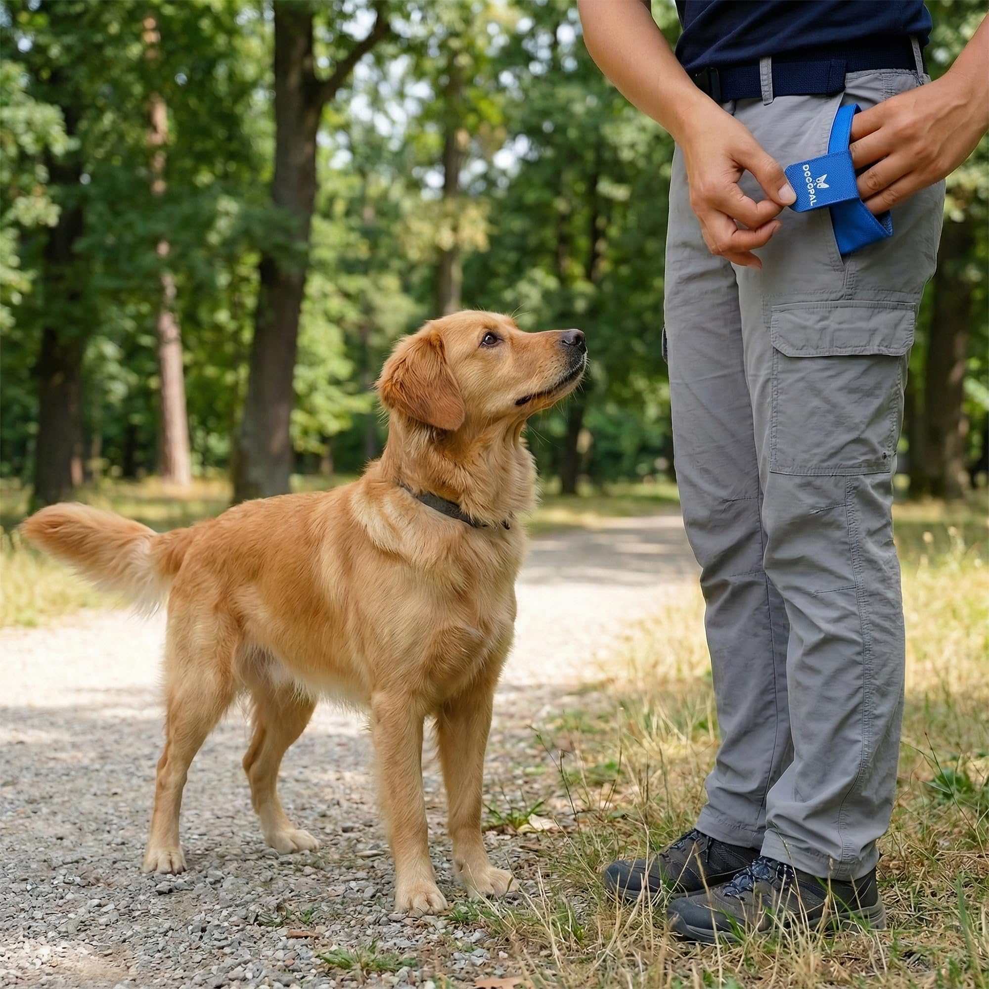 DOGOPAL Porta Premietti per Cani con Chiusura Magnetica, Porta Snack da Tasca per Addestramento, Sacchetto Porta Crocchette Compatto per Passeggiate (Rosa)