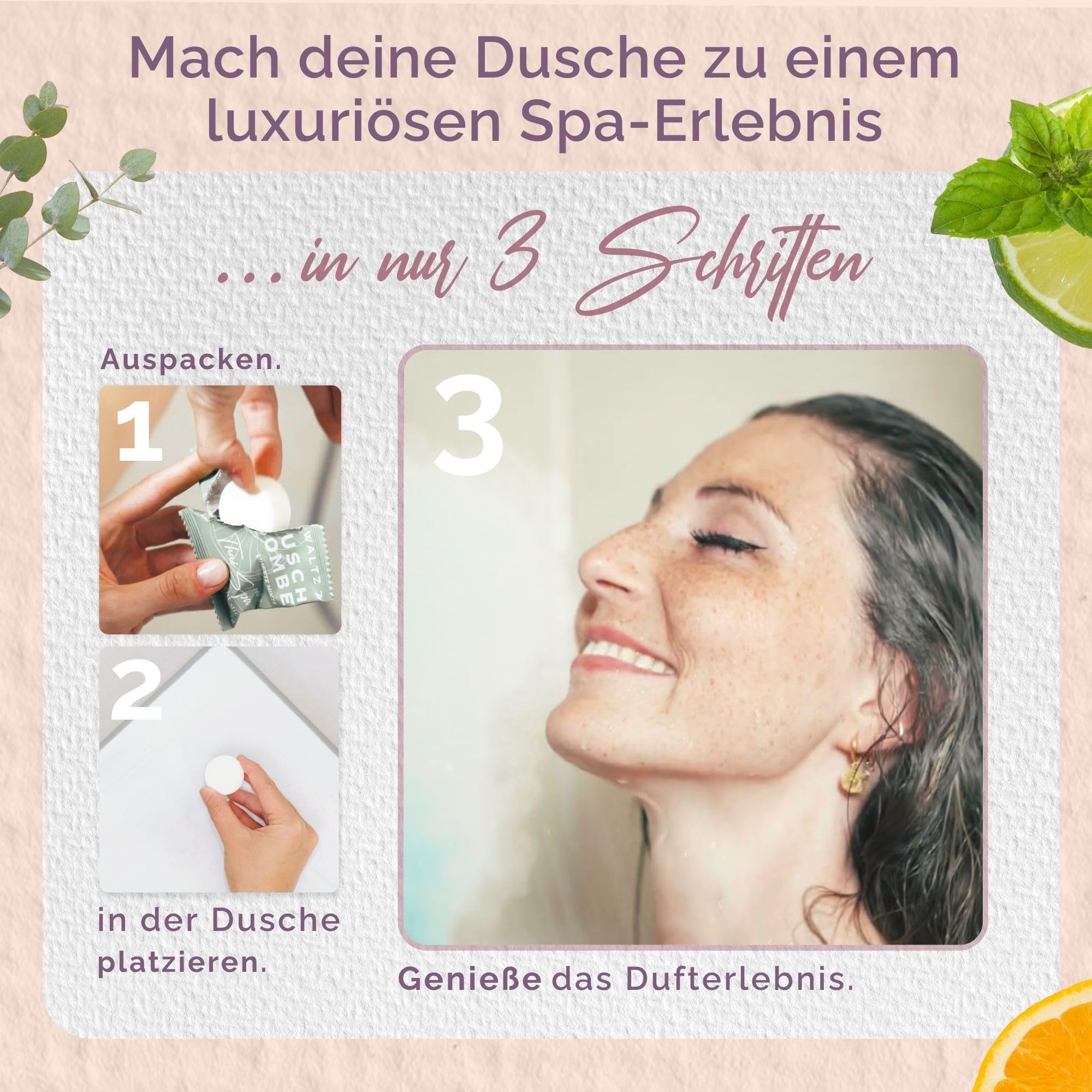 WALTZ 7 Original Duschbomben 32 Stück Monatspackung Aromatherapie Wellness Geschenkset