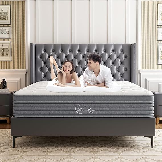 12 inch King Mattress, Mixed Memory Foam Box Mattress, Independent Bagged Spring, Sports Isolation, deep Sleep