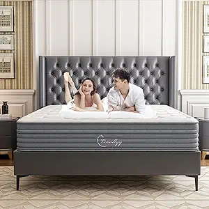 12 inch King Mattress, Mixed Memory Foam Box Mattress, Independent Bagged Spring, Sports Isolation, deep Sleep