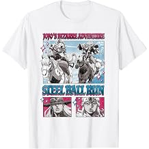 Steel Ball Run Johnny and Gyro Comic Book Panels Anime T-Shirt