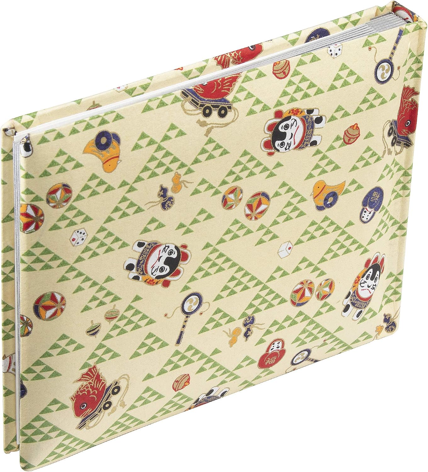 Sanyo Chiyogami Album Mini Size/Silver Mat/Book Type, Large Maple