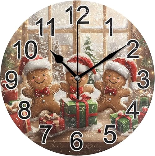 Vista 68 de Reloj de pared de hojas de eucalipto verde, reloj de cocina silencioso sin tictac, reloj decorativo grande de 25 cm, funciona con batería, para B442