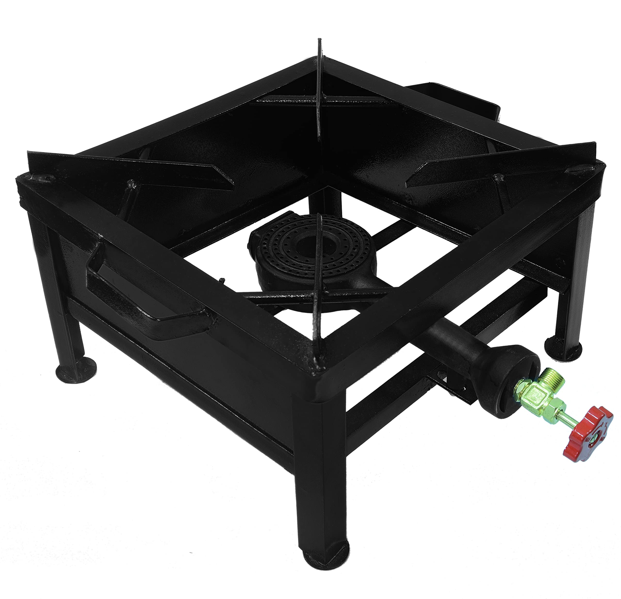 CAY Mild Steel Single Burner MS Powder Coating Square Commercial Manual