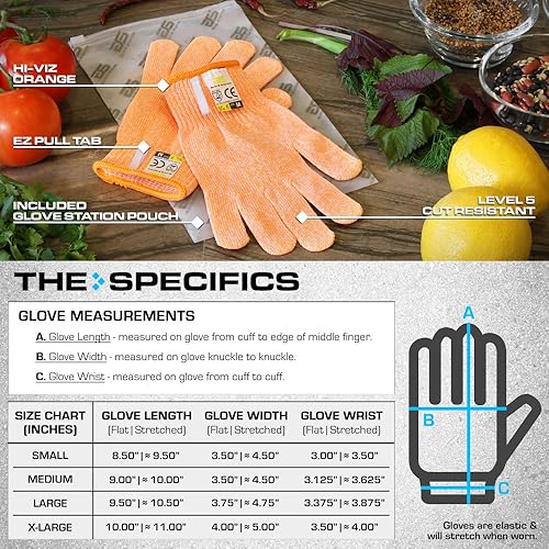 Vista 20 de Glove Station Ultra Durable Series Cut Resistant Gloves - Cutting Gloves for Chefs, BBQ and Cooking - Level 5 Protection Gris granito