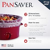 Vista 2 de PanSaver Revestimientos para olla de cocción lenta con banda de ajuste seguro, forros desechables para bolsas para cocinar, 4