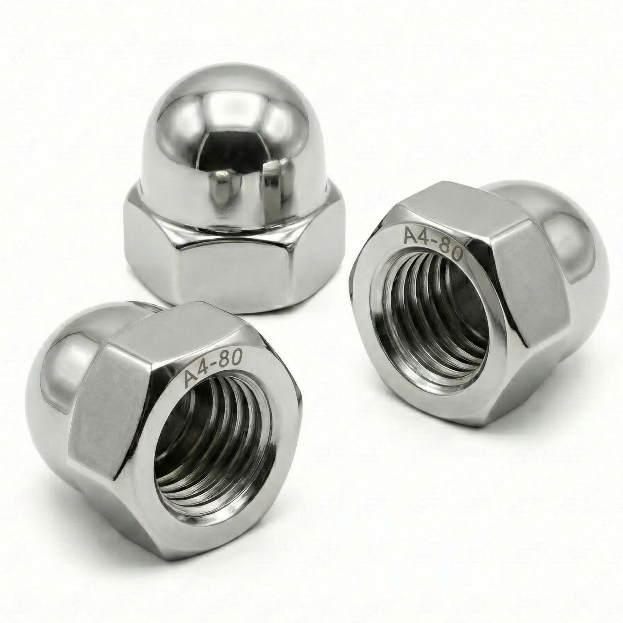 PRORAJE Acorn Nuts Stainless Steel M3 (Pack of 5) | Hexagonal Cap Nut DIN 1587 | Stainless Steel A4-080 (V4A/AISI 316) | Dome Protection Screws Diameter 3 mm
