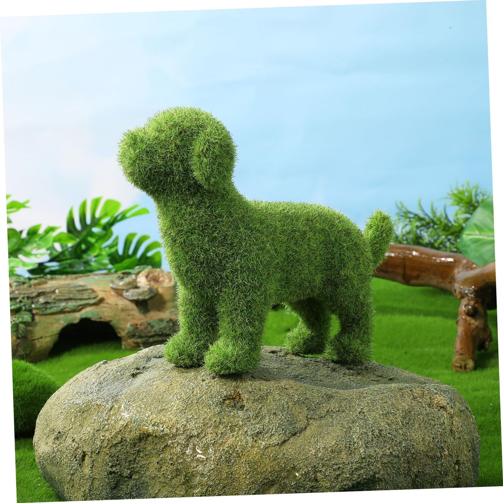 Amazon.co.jp: FRCOLOR 1個 群がった子犬の飾り 庭の動物像