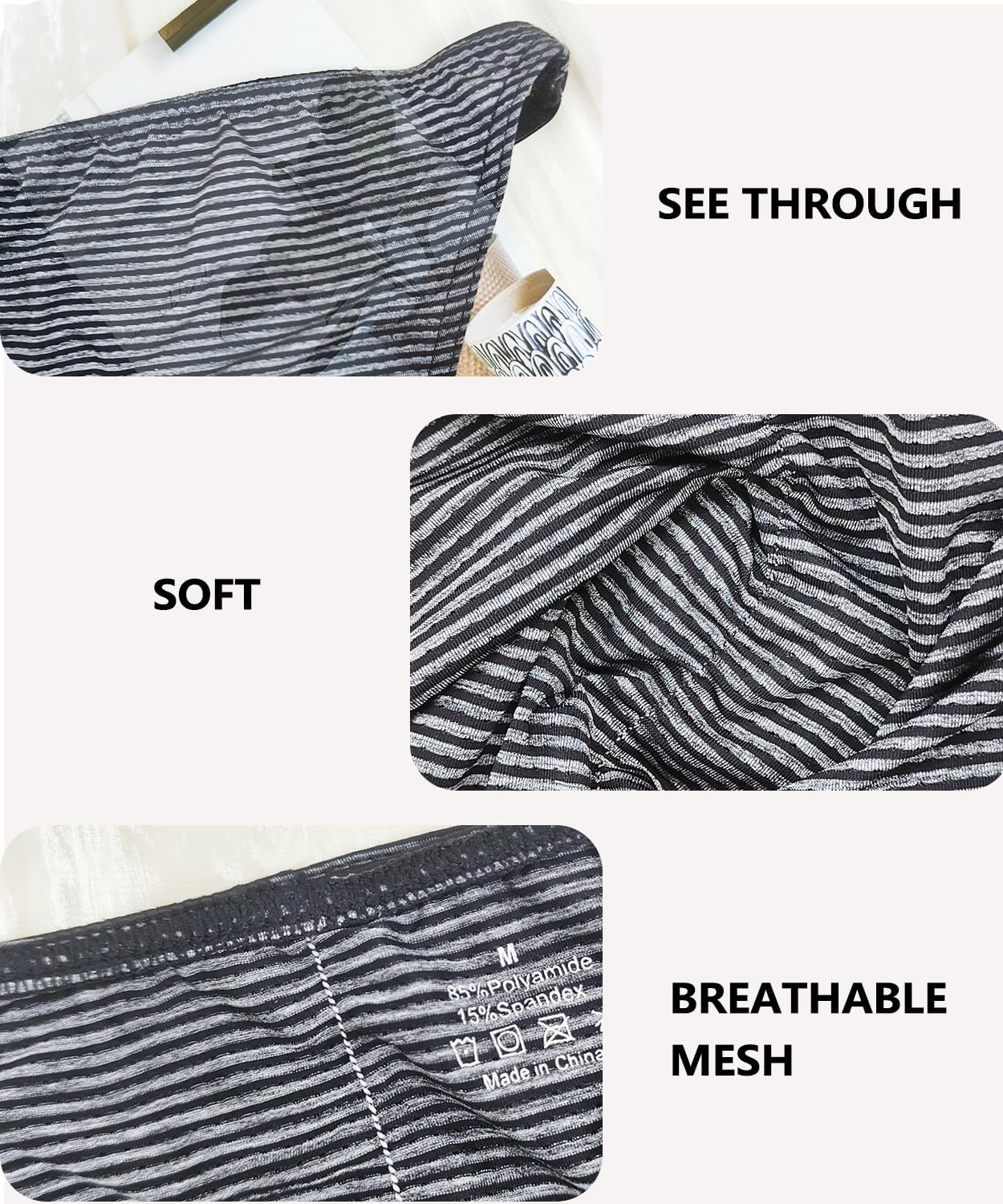 Men's See Through Bikini Low Rise Sexy Briefs Mesh Breathable Bulge Pouch Underwear - Image 6