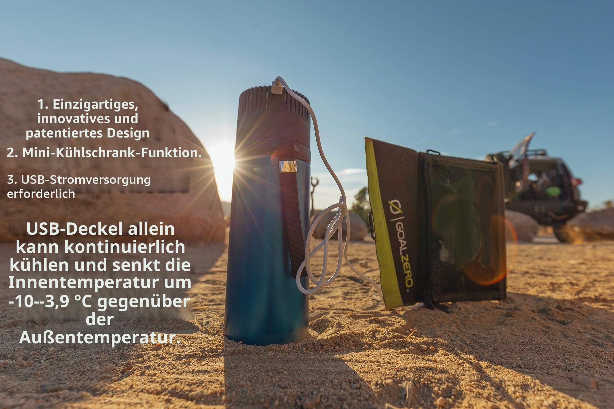 4ALLFAMILY Explorer 72 Stunden 7 Pen Medizinischer Insulin-Kühler Reiseetui USB-Ladegerät + Biogel Ideal Diabetiker Medizin Tragbare Insulina-Tragetasche Medikamentenflasche Diabetes (Blue)