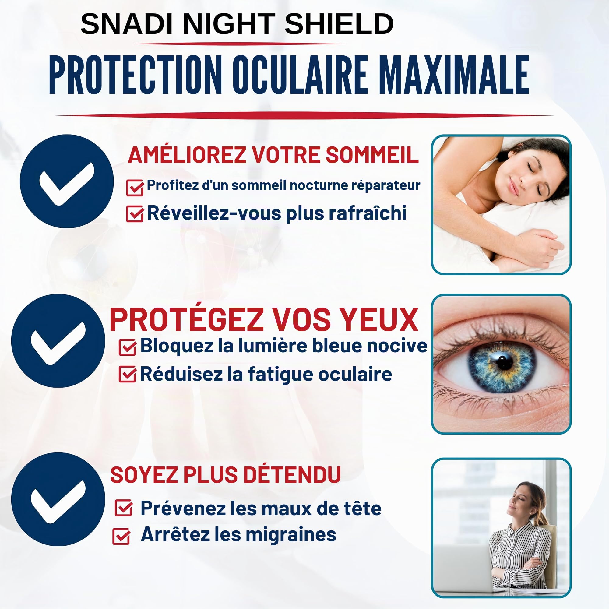 SHIELD: Lunettes de Blocage de la Lumière Bleue (70-99%) pour Écrans, Télévision, Ordinateur, Jeux et Lumière Artificielle. Améliorent le Sommeil