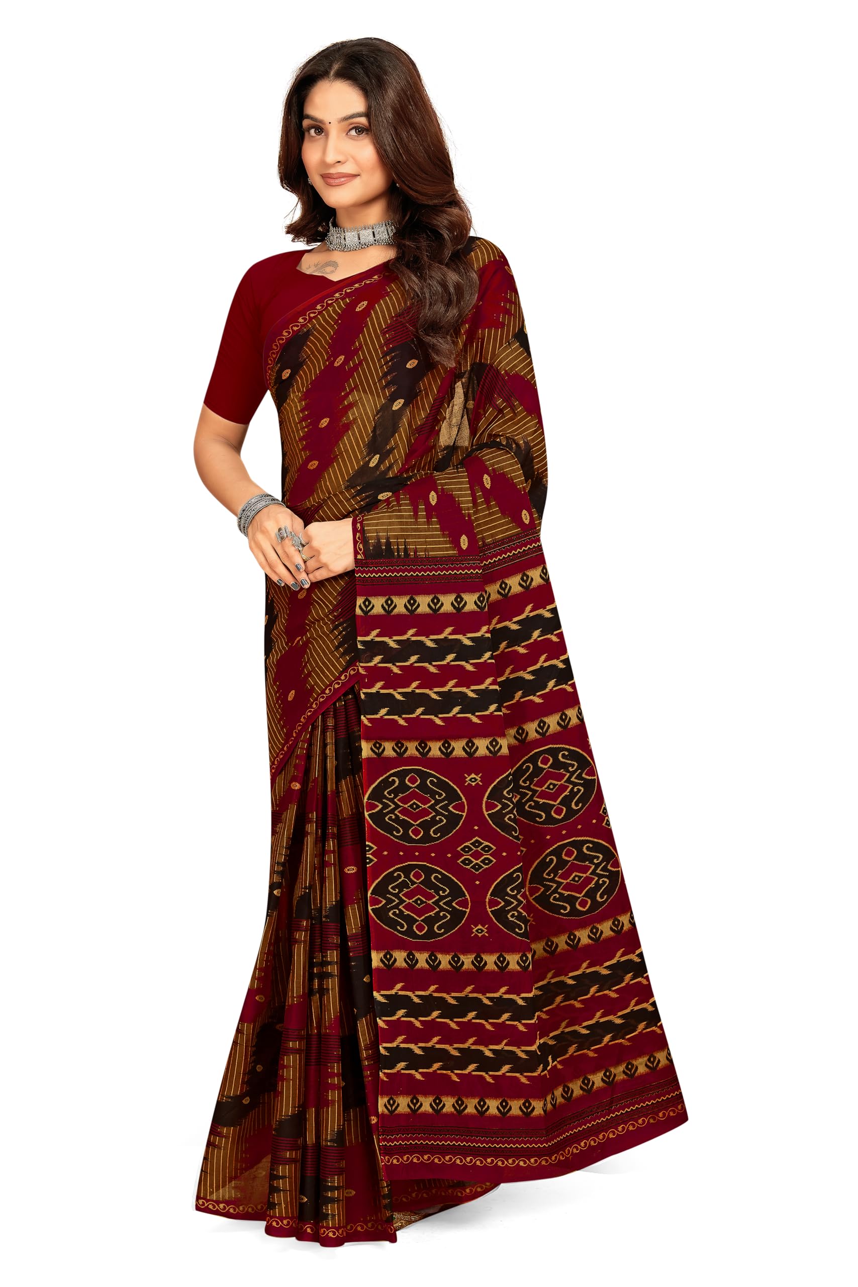 tamaira fashion Women's Printed Pure Cotton Mulmul Saree Without Blouse Piece(11538_Parent)-picture-14