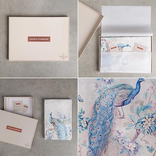 Miniatura 2 de Maison d' Hermine Mantel rectangular decorativo de 100% algodón peinado de alta calidad, lavable, para cocina, fiestas de bufé y campamento, color