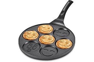 Clockitchen Pancake Cup Nonstick Griddle with 7 Cups
