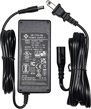 Digital Check 30V XH3000-1500 OEM AC Adapter for 148021-03 TellerScan TS215 TS230 TS240 TS4120 148021-01 PS48IDAAY1600S Check Scanner Power Supply Cord Replacement