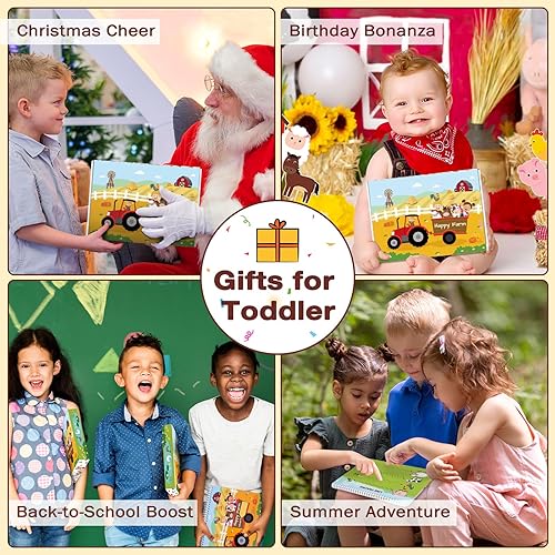 Miniatura 6 de HONGDDY Actividades de aprendizaje preescolar, libro ocupado de 23 temas, juguetes Montessori para niños pequeños, juguetes educativos sensoriales