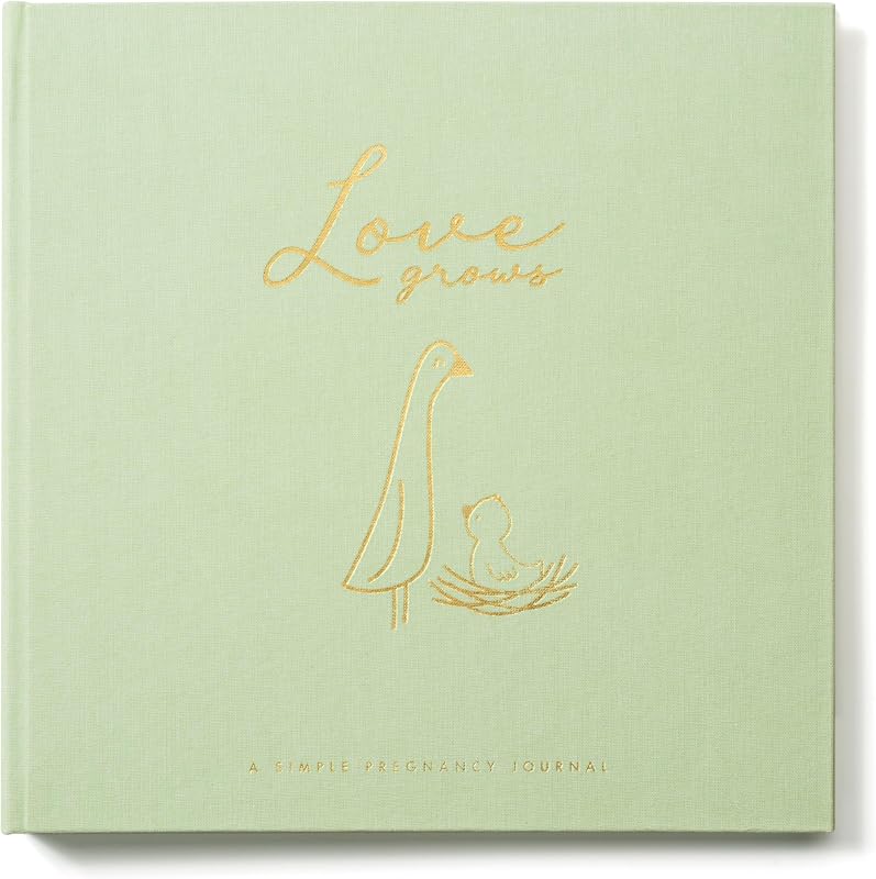 Lucy Darling Diario de embarazo y libro de recuerdos Verde musgo, Diario de mamá y bebé, imprescindibles para embarazadas primerizas y mamás experimentadas, regalos de hitos de maternidad, recuerdo de libro de bebé premium