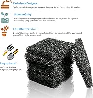 Vista 3 de 24-Pack Pump Filter Sponge Compatible with AG Garden Harvest, Bounty, Farm, Extra, Ultra All Models, Replacement Pump Filter Accessories