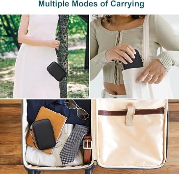 Canboc Carrying Case for Sony RX100 VII/ RX100 VI/ RX100 V/ RX100 IV/ RX100 III Compact Digital Camera, Point and Shoot Vlogging Camera Bag, Zipper Mesh Pocket fits USB Cable, Batteries, Black