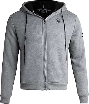 Spyder Men's Full Zip Cozy Sherpa Lined Waffle Knit Hoodie
