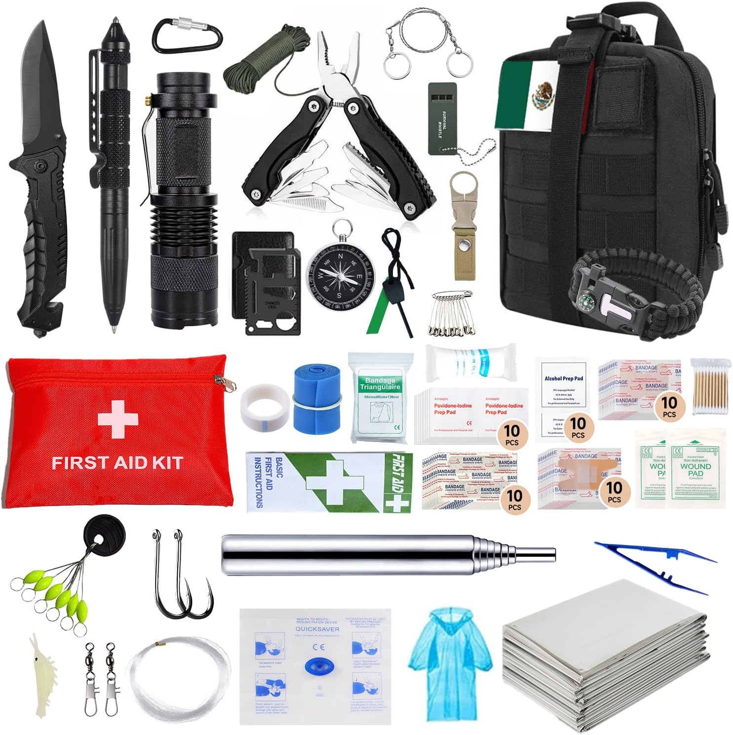 JEMUON Kit de Supervivencia, Kit de Supervivencia Militar Profesional