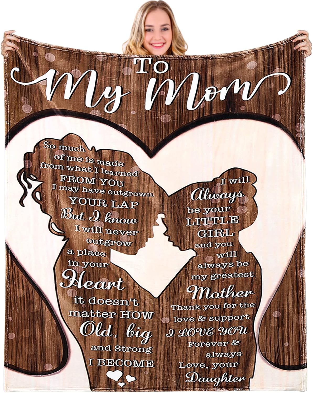 Mothers Day Birthday Gifts for Mom from Daughter, I Love You Gift for Mom, Best Mom Ever Ideas to My Mom Blanket Valentines Day Present Bed Throw Blanket for Her Women, 80"x60"