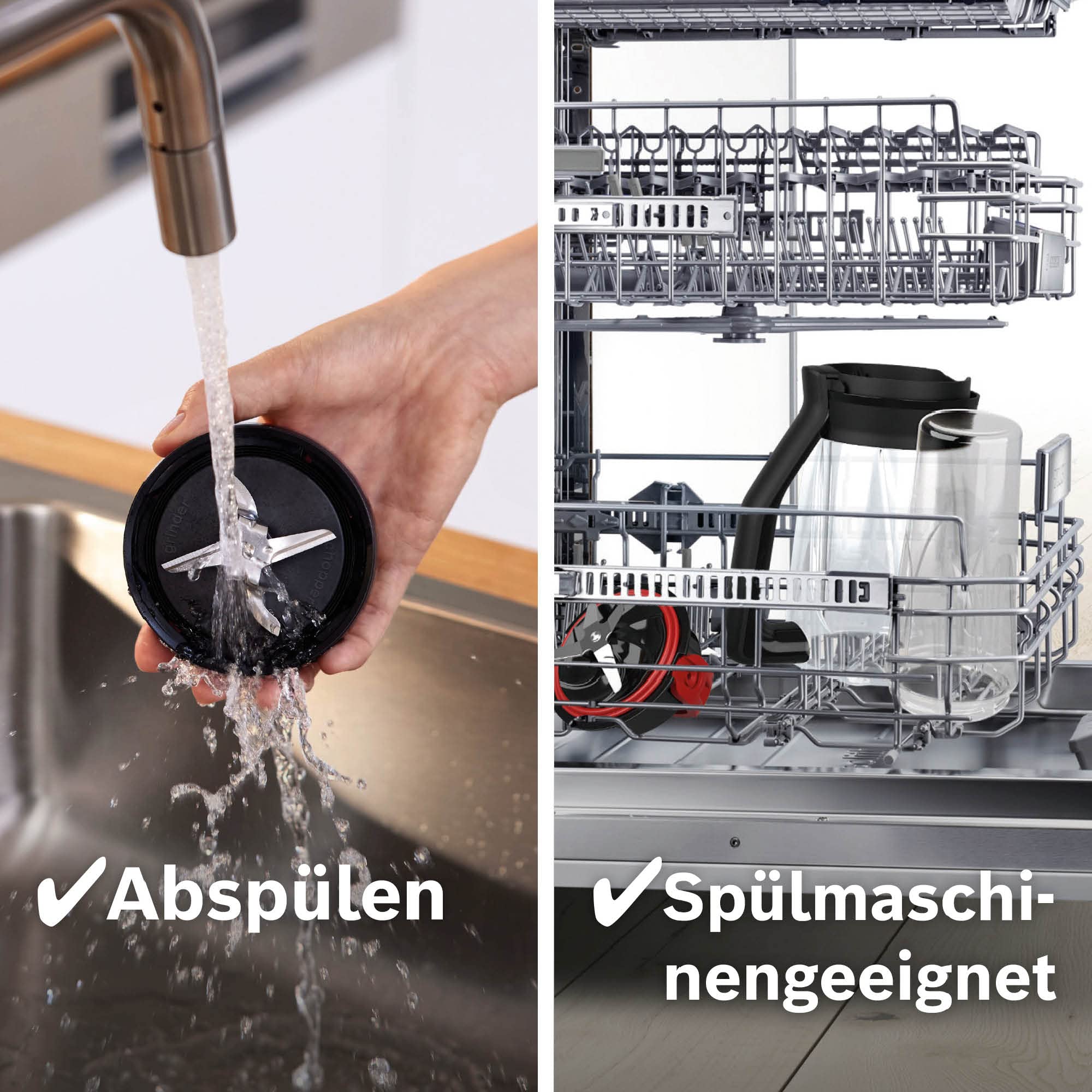 Bosch Blender kielichowy MMB6174SN VitaPower Serie 4, 30 000 obr./min., 1200 W, szklany kielich 1,5 l, butelka na wynos 0,6 l, Szary inox