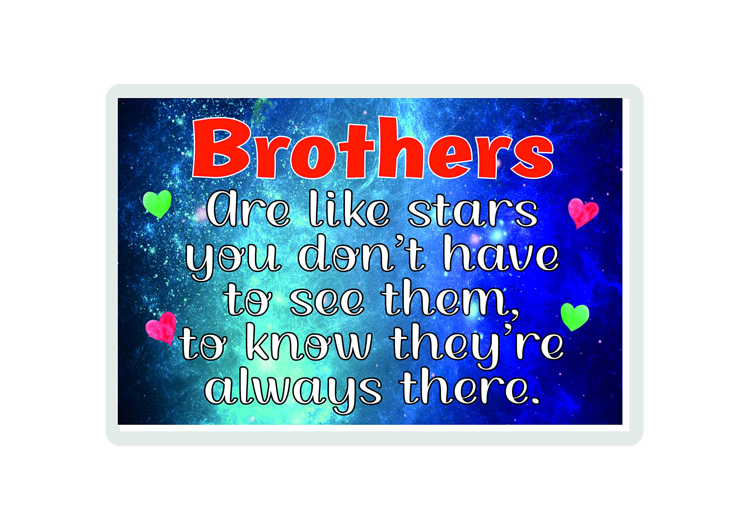 Decalarama Brother Fridge Magnet Gift – Brothers Are Like Stars - Fun Novelty Birthday Present