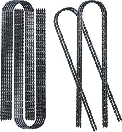 Juego de 24 estacas de viento para trampolines, 12 pulgadas, resistentes en forma de U, anclajes de acero galvanizado para decoración de jardín,