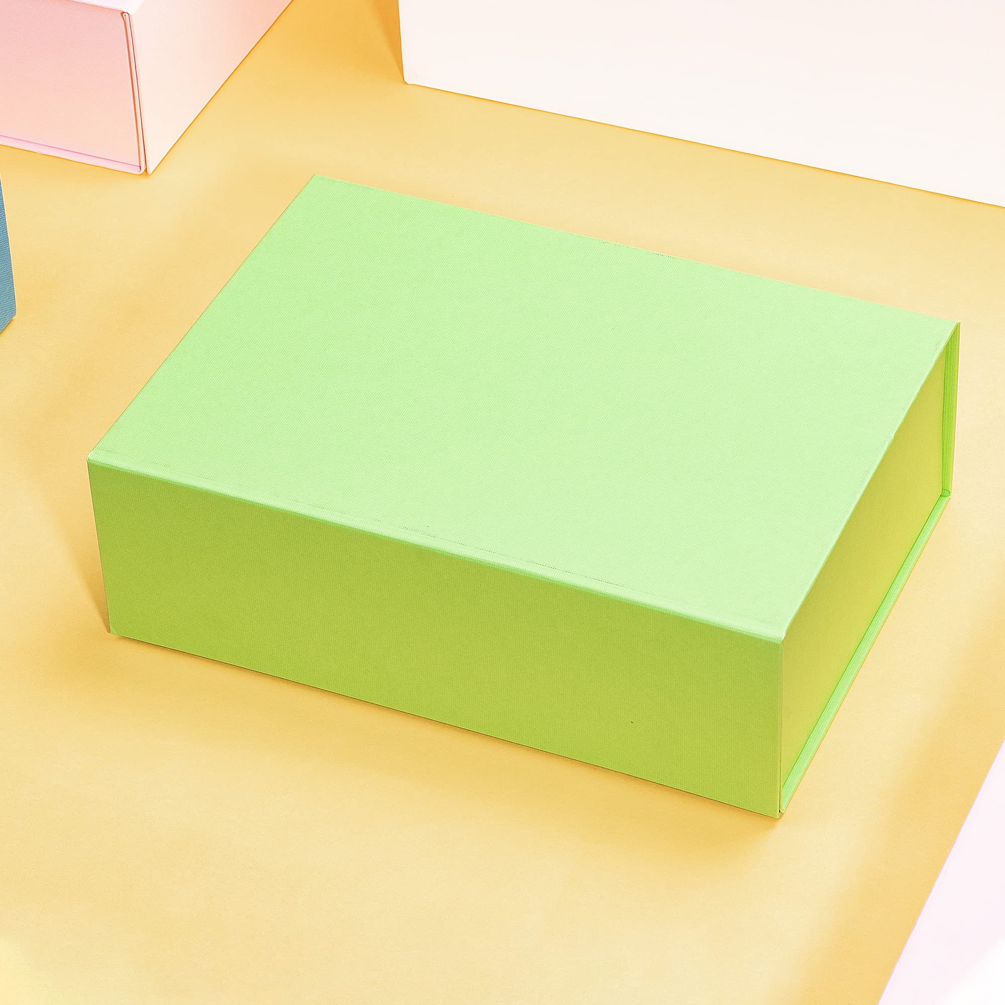ADEL DREAM Faltende Geschenkbox für Kleidung (10 Stück, Groß, Leuchtend Grün)