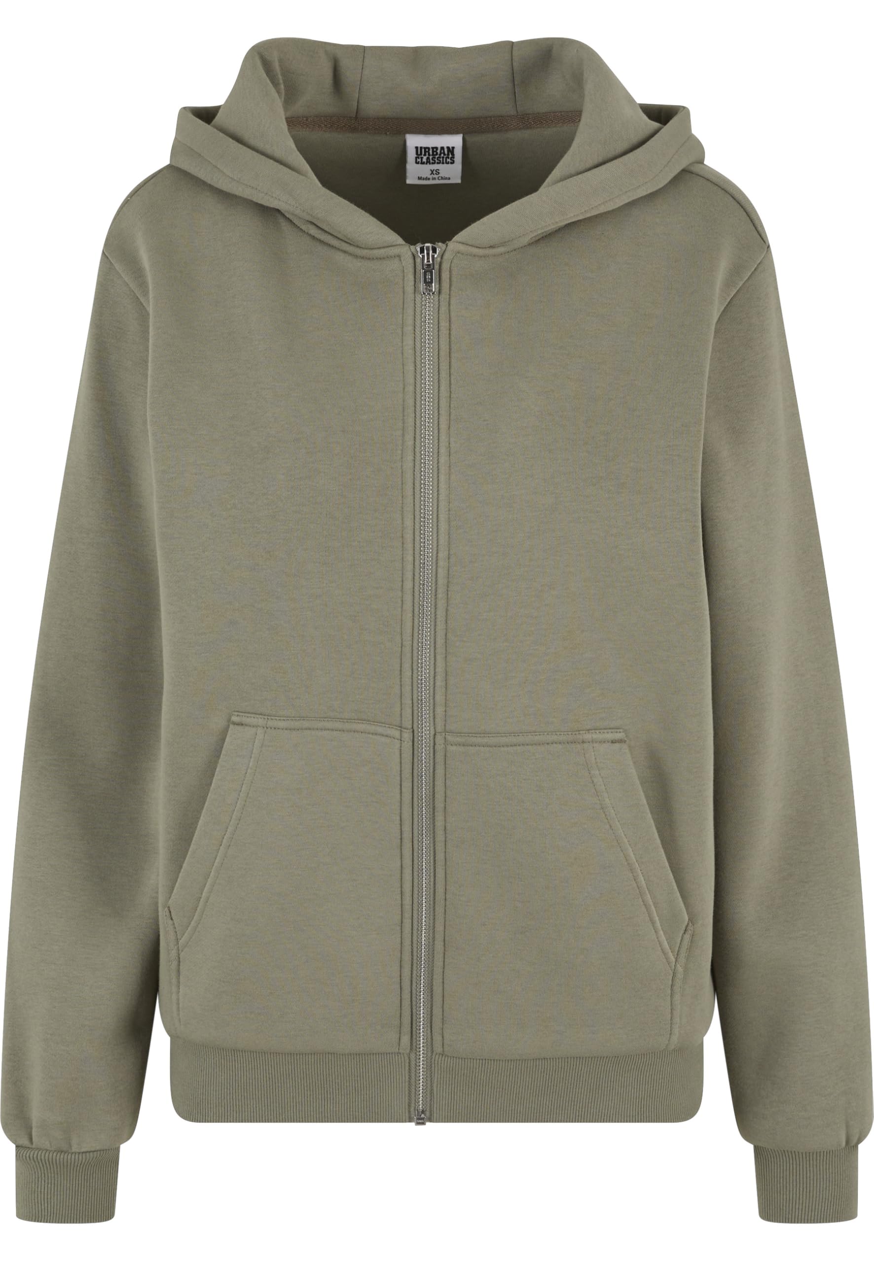 Urban Classics Cardigan da Donna Fluffy Zip, Paleolive, M