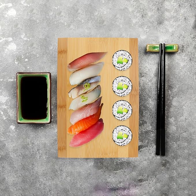 Plato de Servir de Bambú Estilo Japonés 24x15x3cm miniatura 9