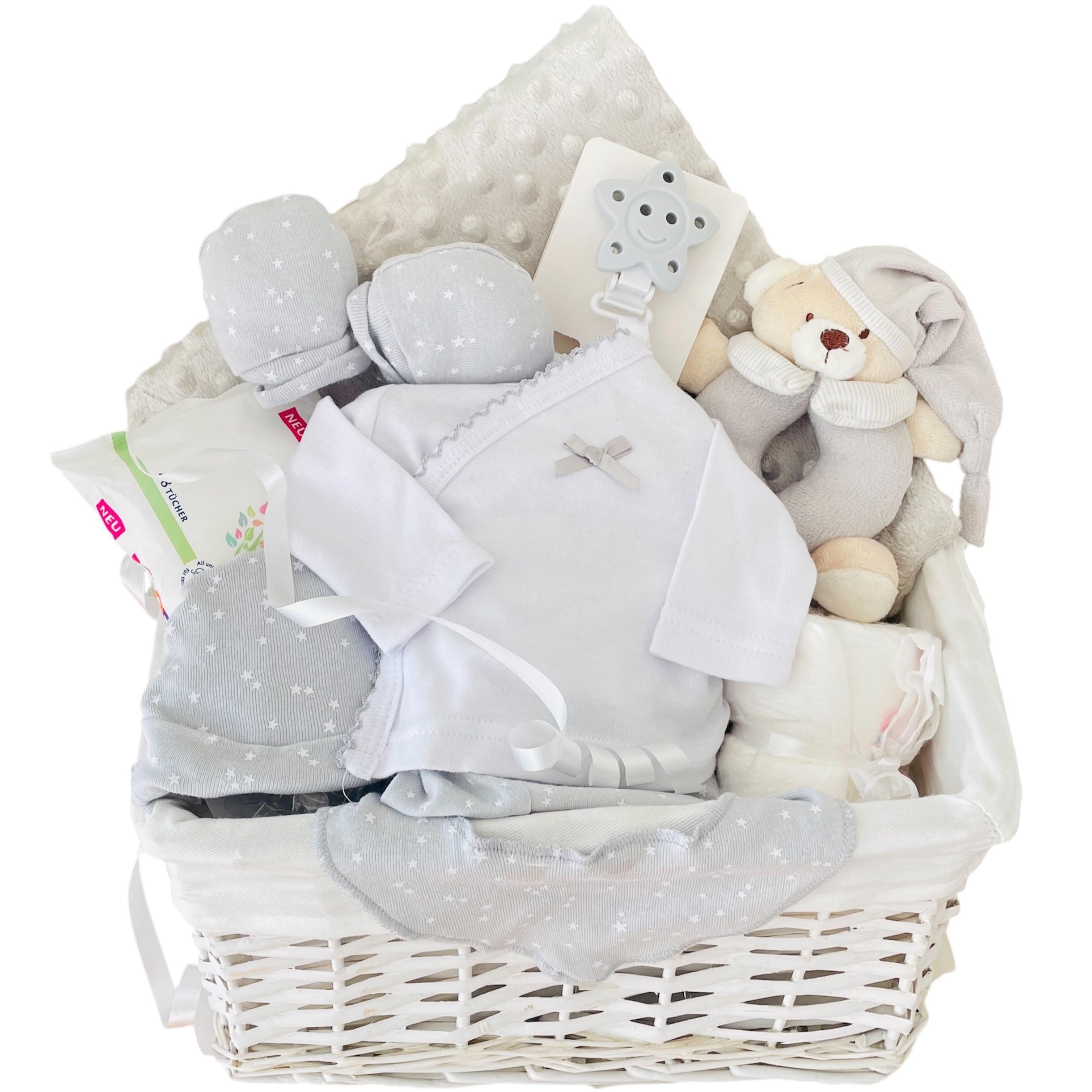 Geschenkset zur Geburt 9 Stücke,Baby Box,Babygeschenk Set Babyparty Junge Mädchen Neutral,Baby Gift Set, Neugeborenes Geschenk mit Erstausstattung, Babybox, Baby Geschnkbox, Baby Geschenkset
