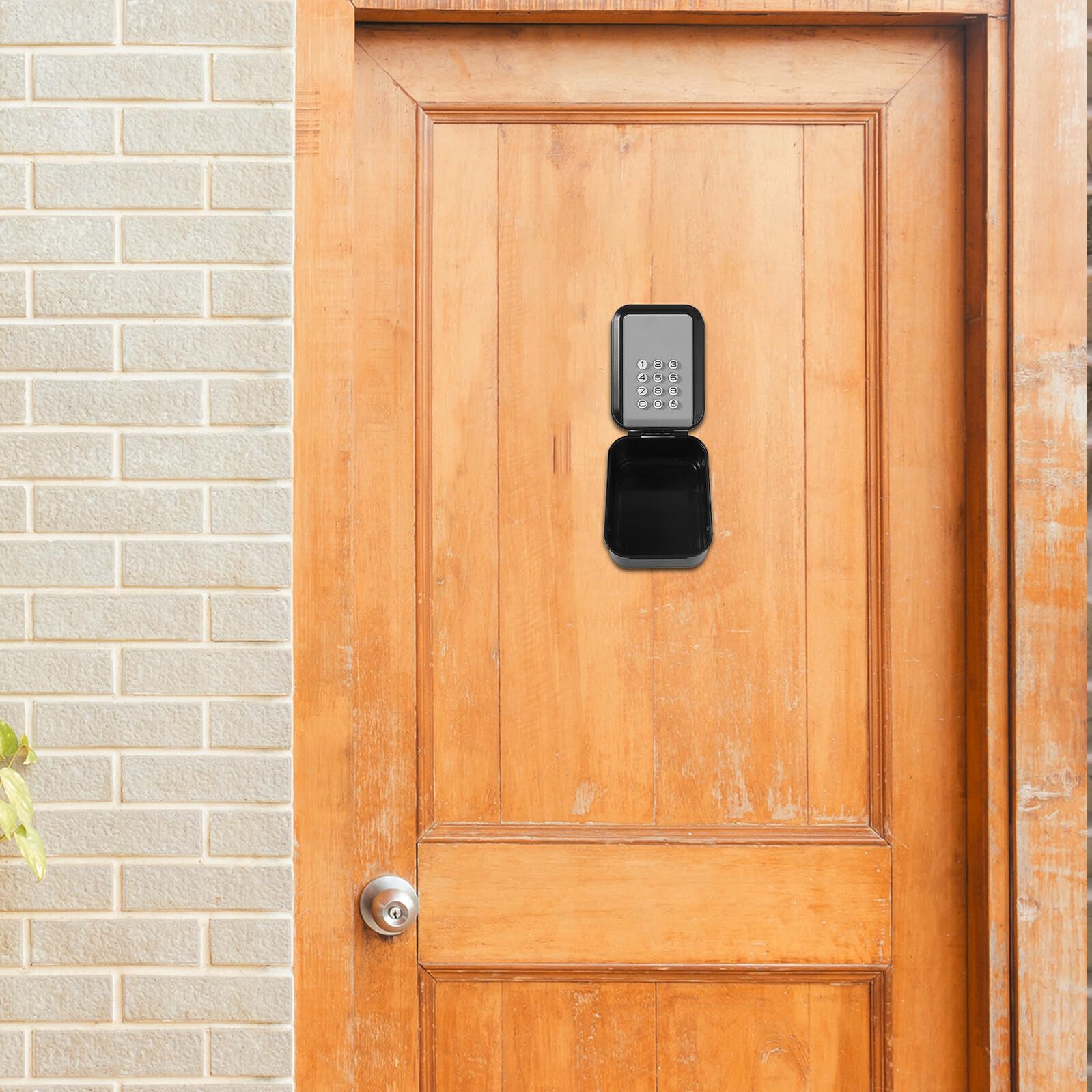 Smart - Caja de bloqueo de llave de pared con código de 9 dígitos, caja fuerte de metal para uso en exteriores, acceso remoto para el hogar, oficina, Ga Securi