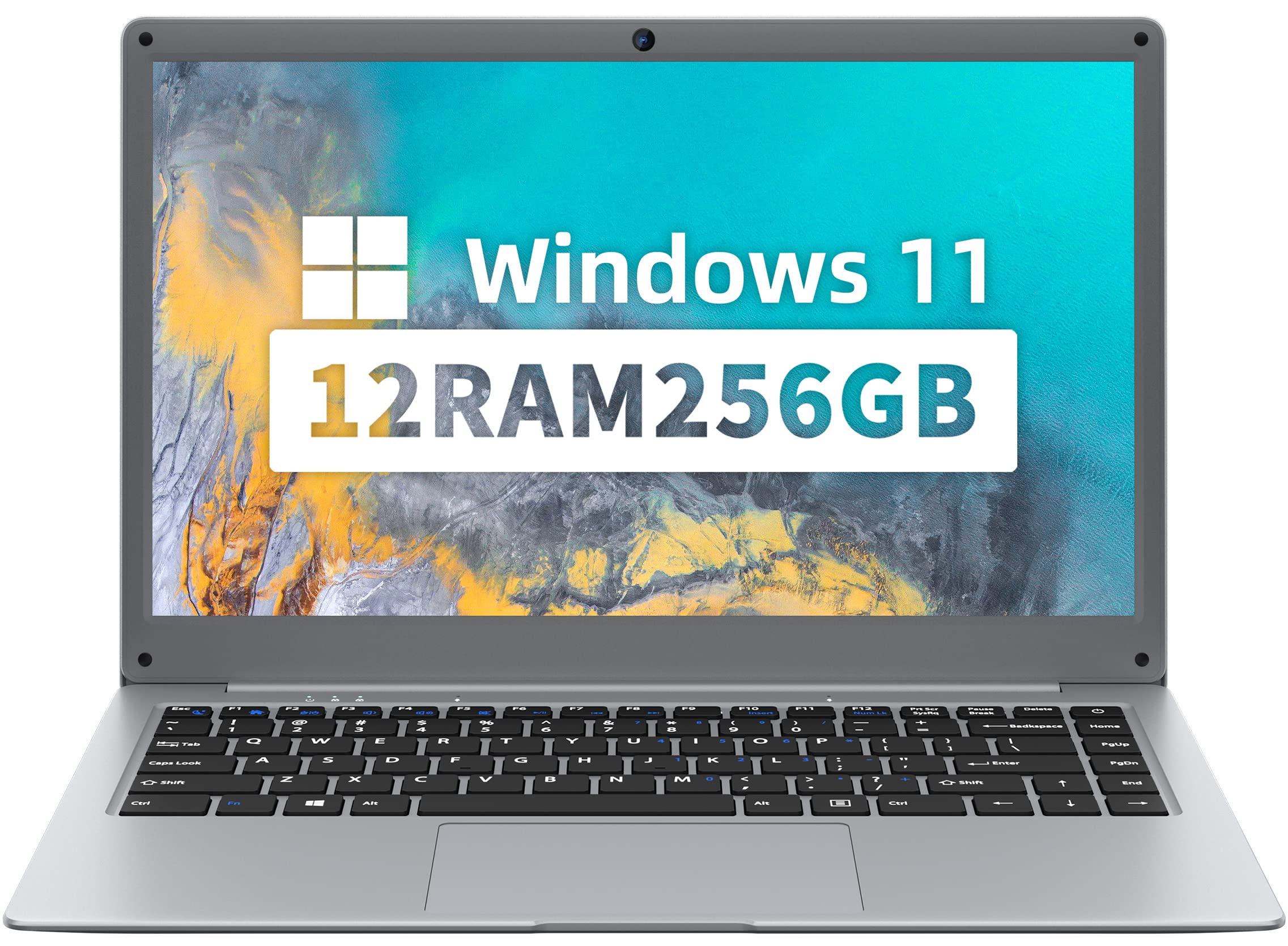 jumper 14-inch 1080p FHD Portable Laptop,12GB LPDDR4 + 256GB SSD,Celeron 4-Core Processor,Windows 11,Ultra-Slim Design for Work & Study